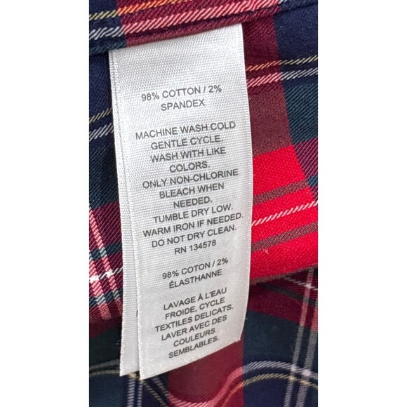 Vineyard Vines Mens Large Patchwork Plaid Tucker Shirt Red Green Classic Fit - Picture 9 of 9